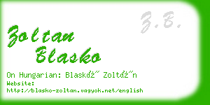 zoltan blasko business card